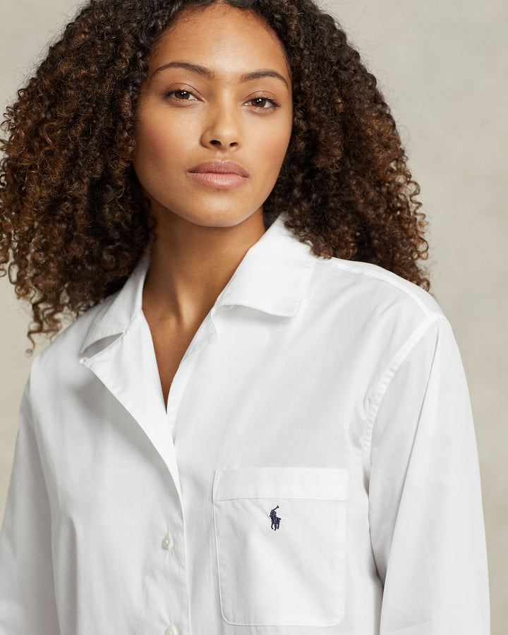 Ralph Lauren Long-Sleeve Poplin Pajama Set