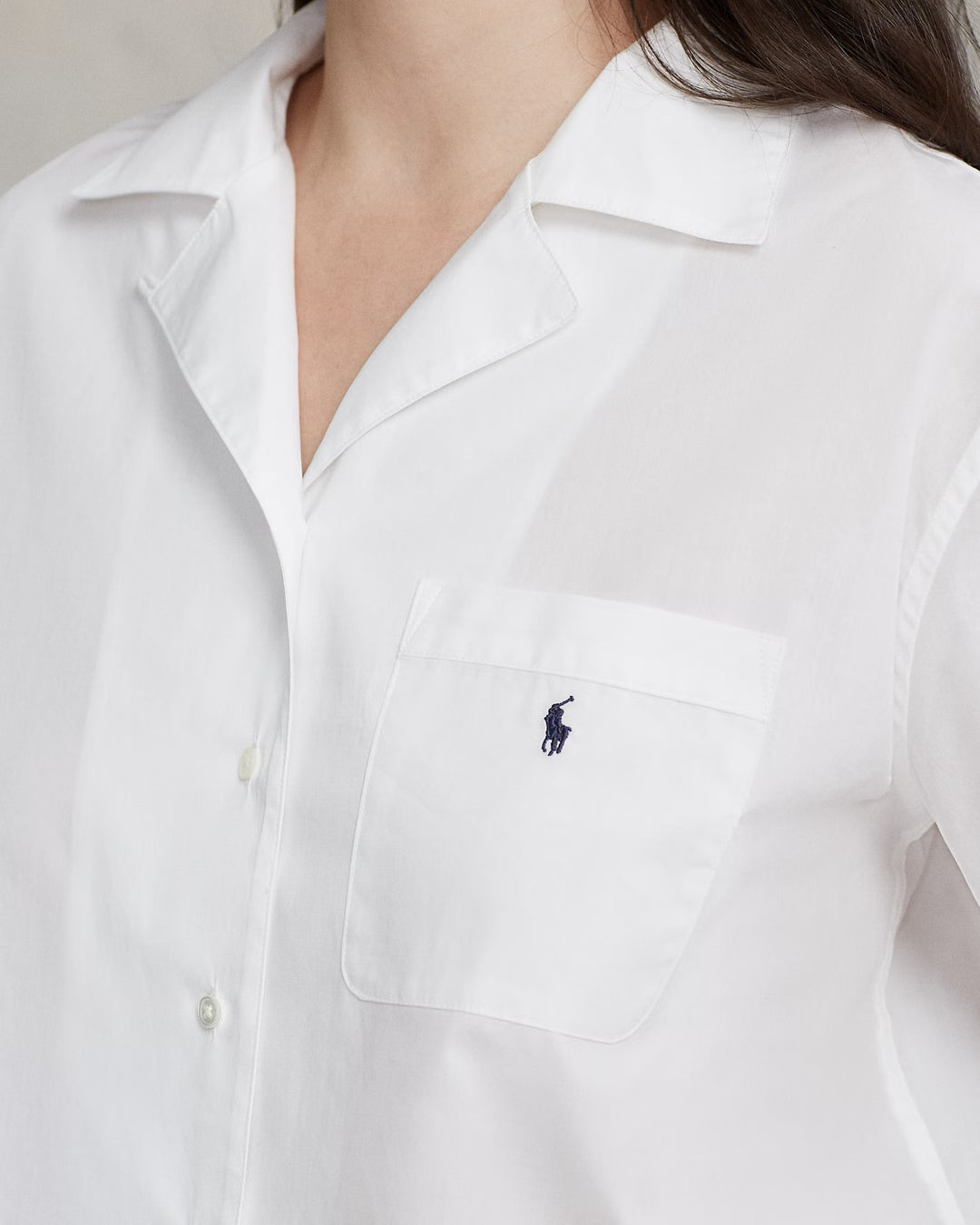 Ralph Lauren Long-Sleeve Poplin Pajama Set