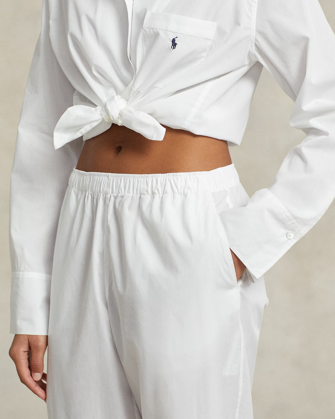 Ralph Lauren Long-Sleeve Poplin Pajama Set