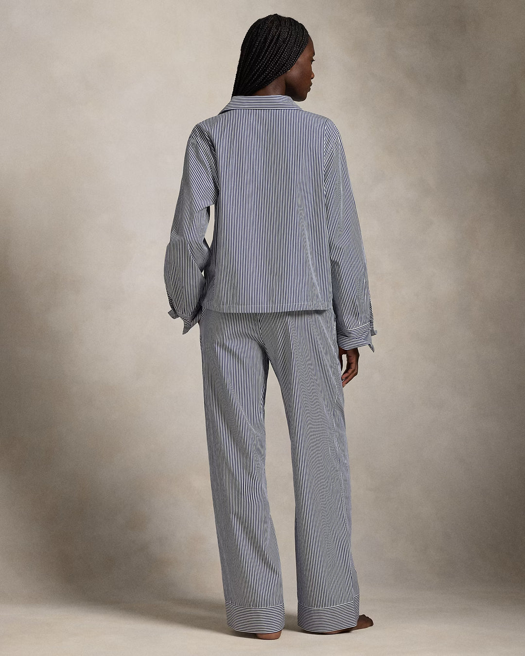 Ralph Lauren Long-Sleeve Poplin Pajama Set