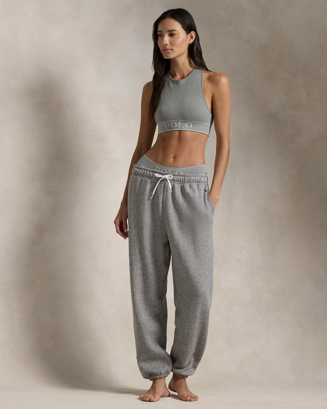 Ralph Lauren Seamless Cropped Jewelneck Tank