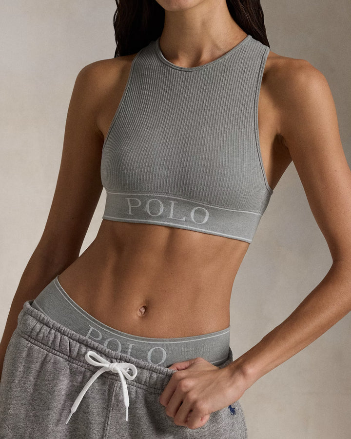 Ralph Lauren Seamless Cropped Jewelneck Tank