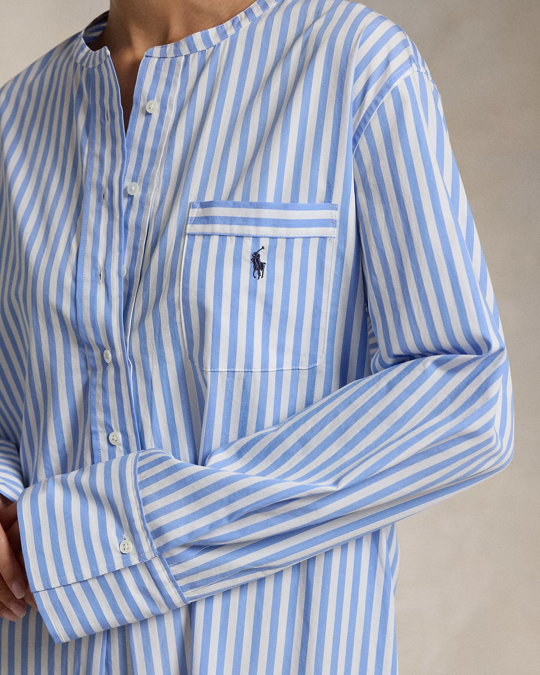 Ralph Lauren Striped Poplin Sleep Shirt