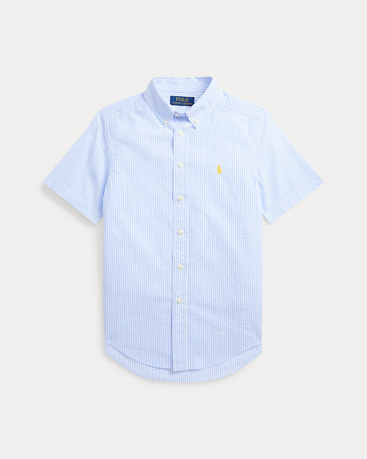 Ralph Lauren Striped Seersucker Short-Sleeve Shirt