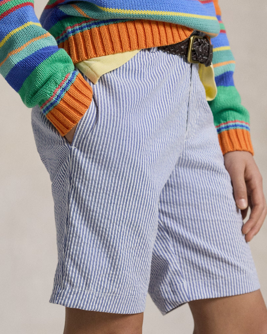 Ralph Lauren Stretch Cotton Seersucker Short