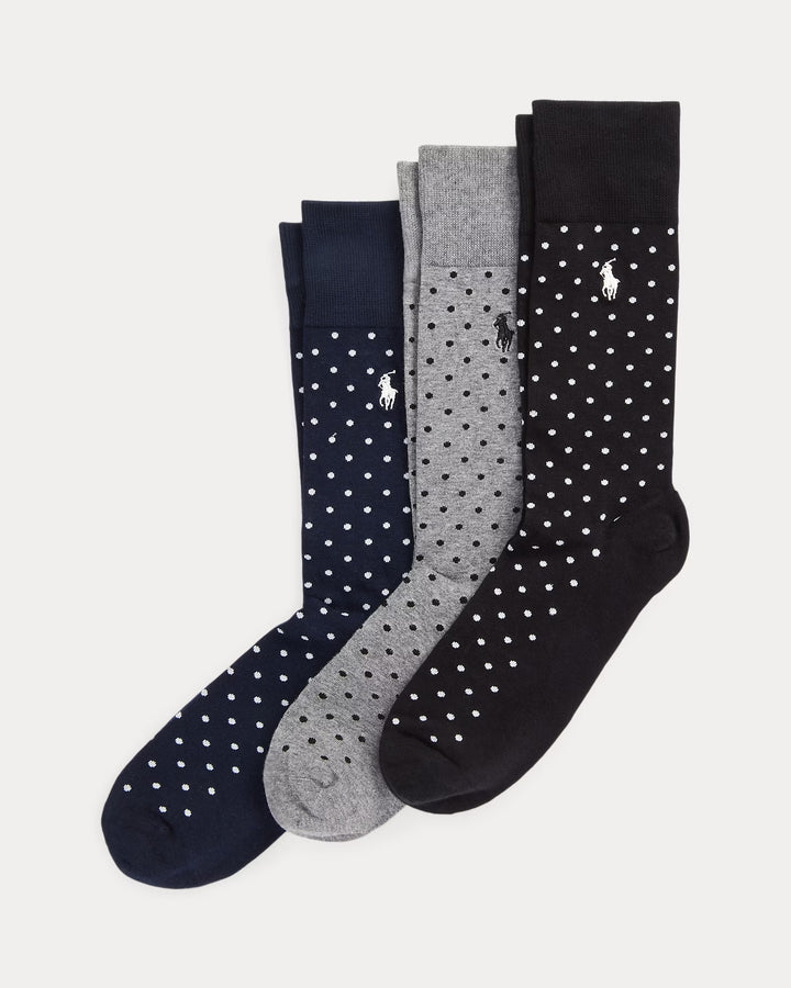 Ralph Lauren Polka-Dot Trouser Sock 3-Pack