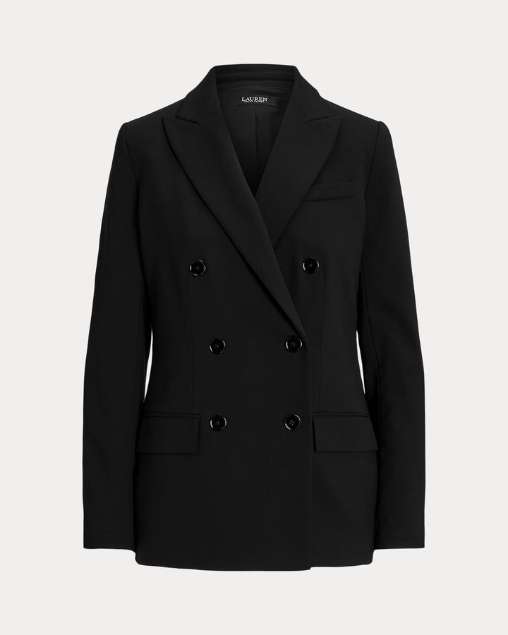 Ralph Lauren Double-Breasted Wool Crepe Blazer