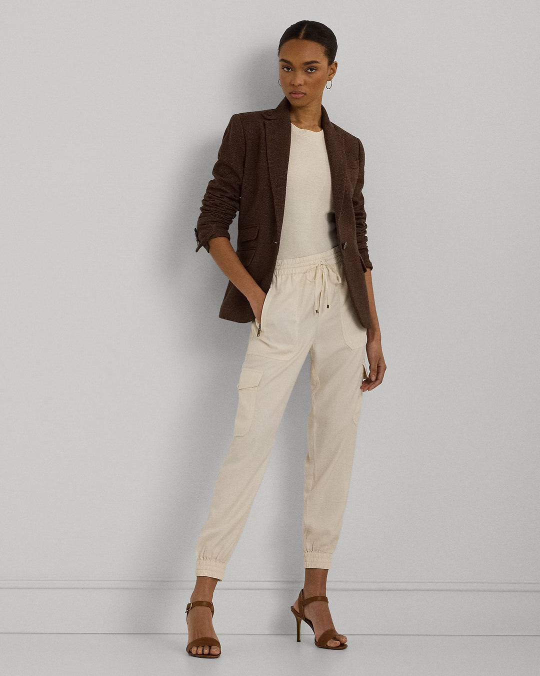 Ralph Lauren Twill Cargo Ankle Pant