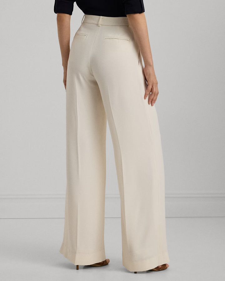 Ralph Lauren Double-Faced Georgette Wide-Leg Pant