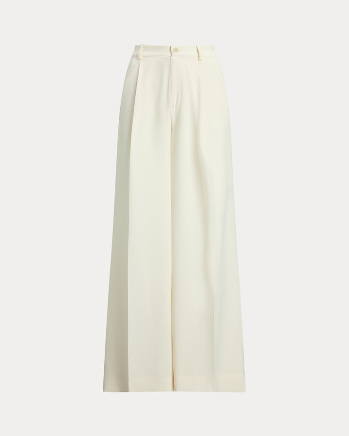 Ralph Lauren Double-Faced Georgette Wide-Leg Pant