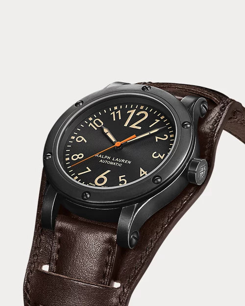 Ralph Lauren 42 MM Aged Steel Watch