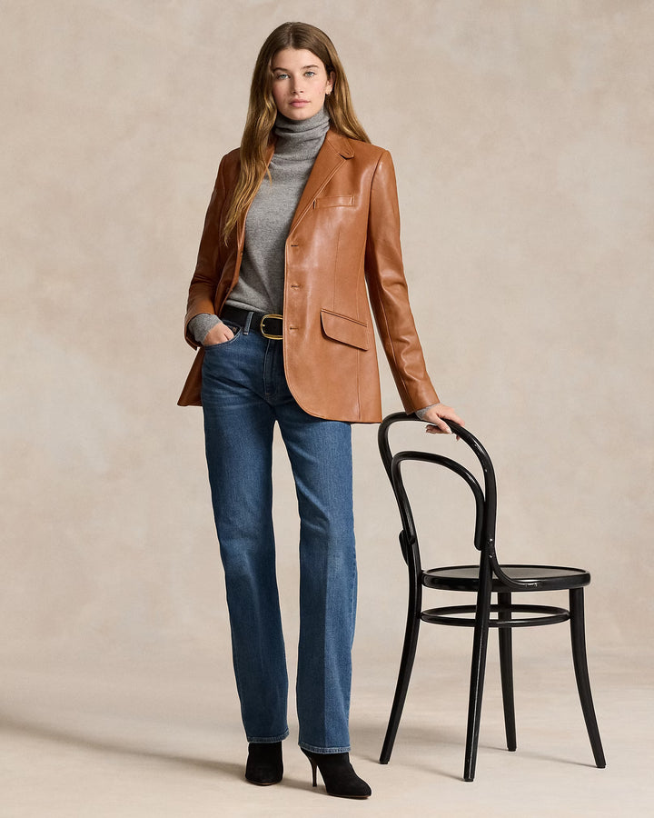 Ralph Lauren Lambskin Hacking Blazer