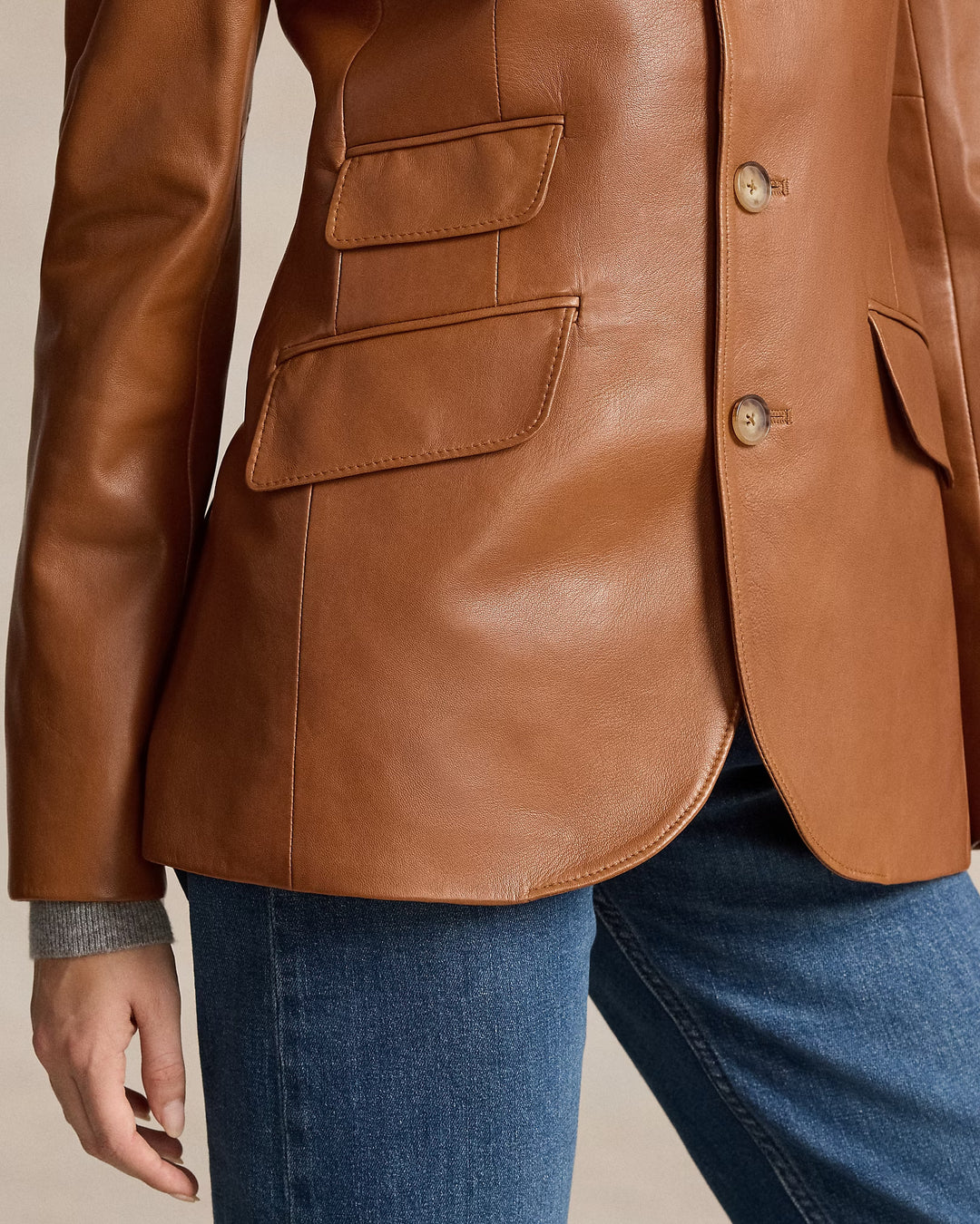 Ralph Lauren Lambskin Hacking Blazer