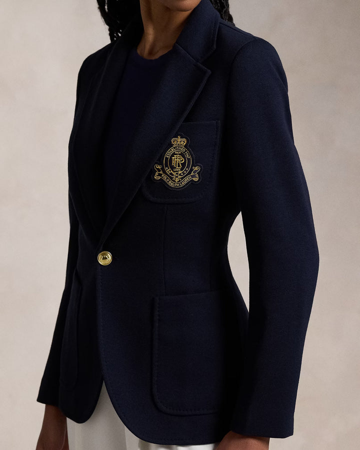 Ralph Lauren Logo-Crest Knit Blazer