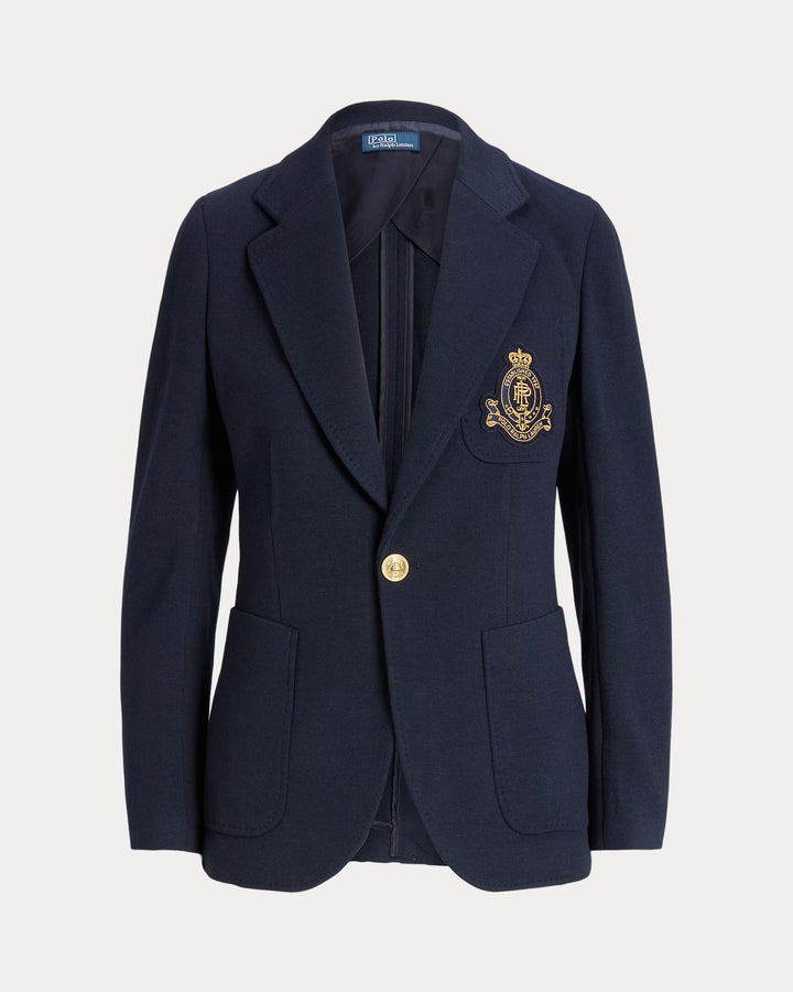 Ralph Lauren Logo-Crest Knit Blazer
