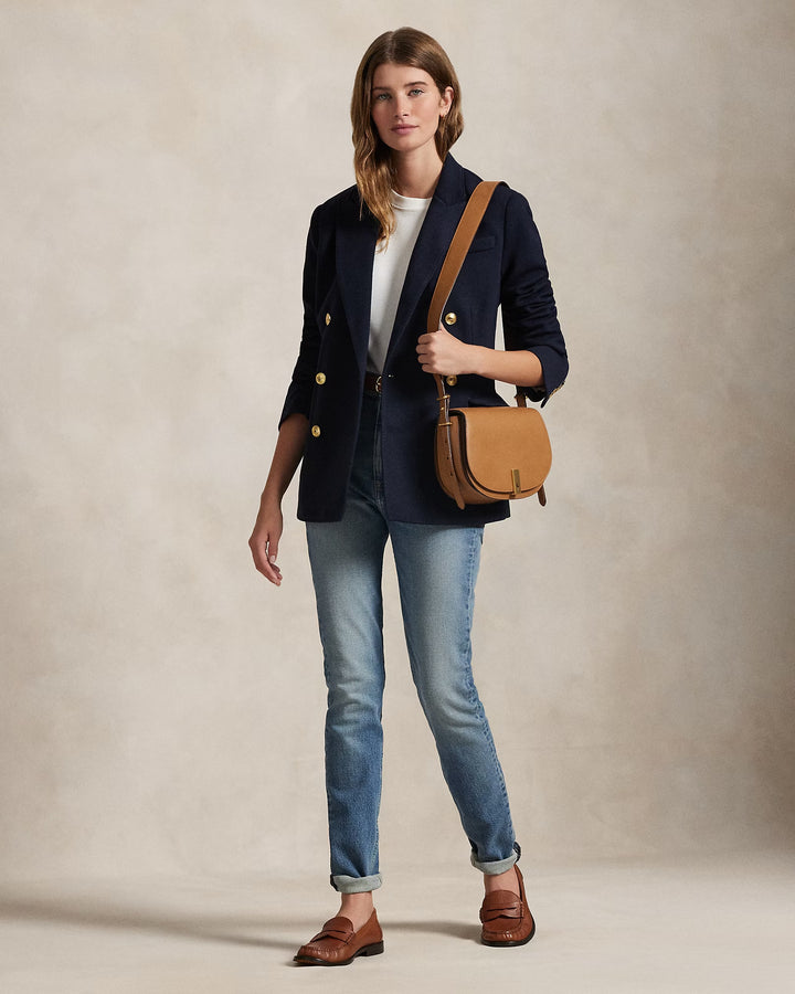 Ralph Lauren Double-Breasted Knit Blazer