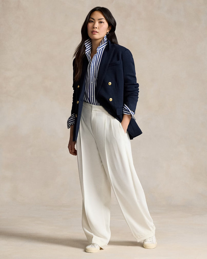 Ralph Lauren Double-Breasted Knit Blazer