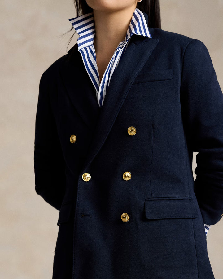Ralph Lauren Double-Breasted Knit Blazer