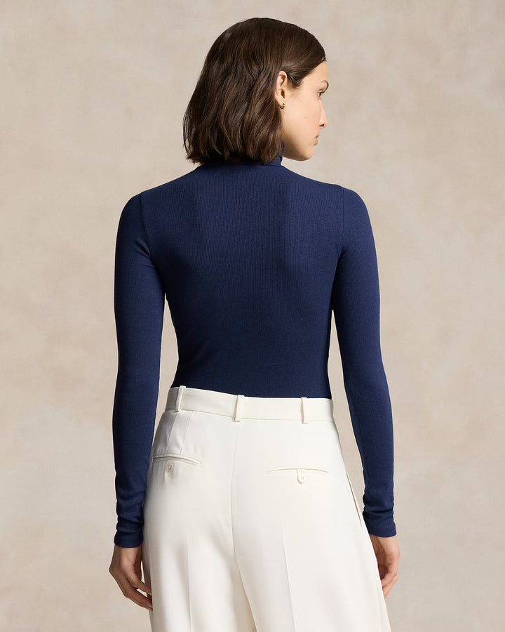 Ralph Lauren Stretch Ribbed Turtleneck