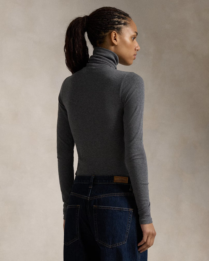 Ralph Lauren Stretch Ribbed Turtleneck