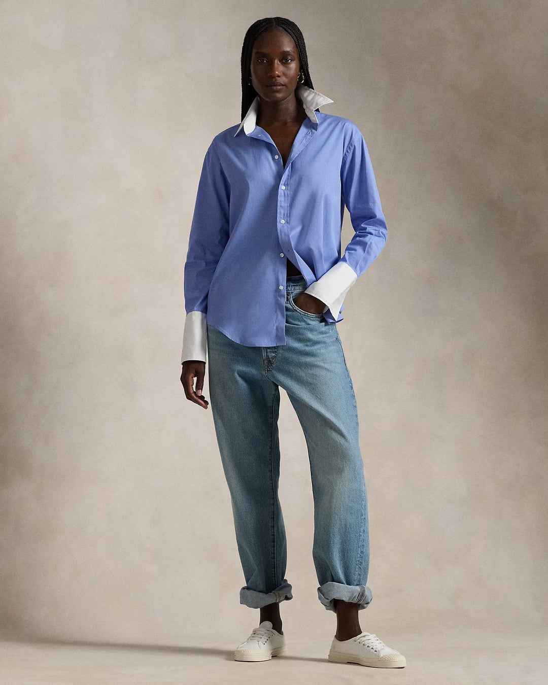 Ralph Lauren Extended-Cuff Cotton Shirt