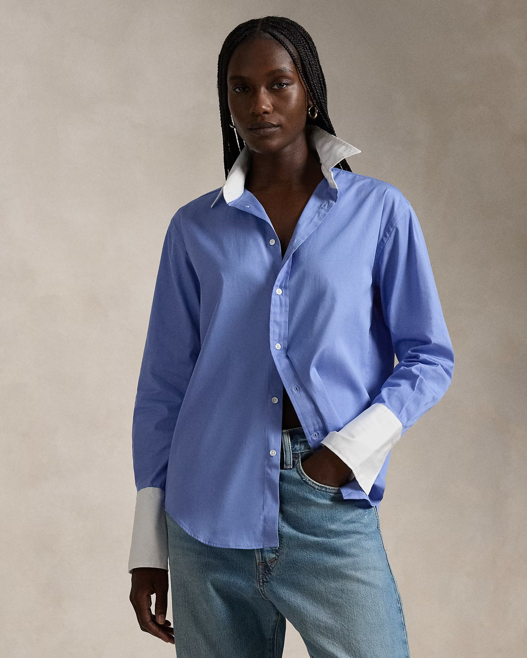 Ralph Lauren Extended-Cuff Cotton Shirt