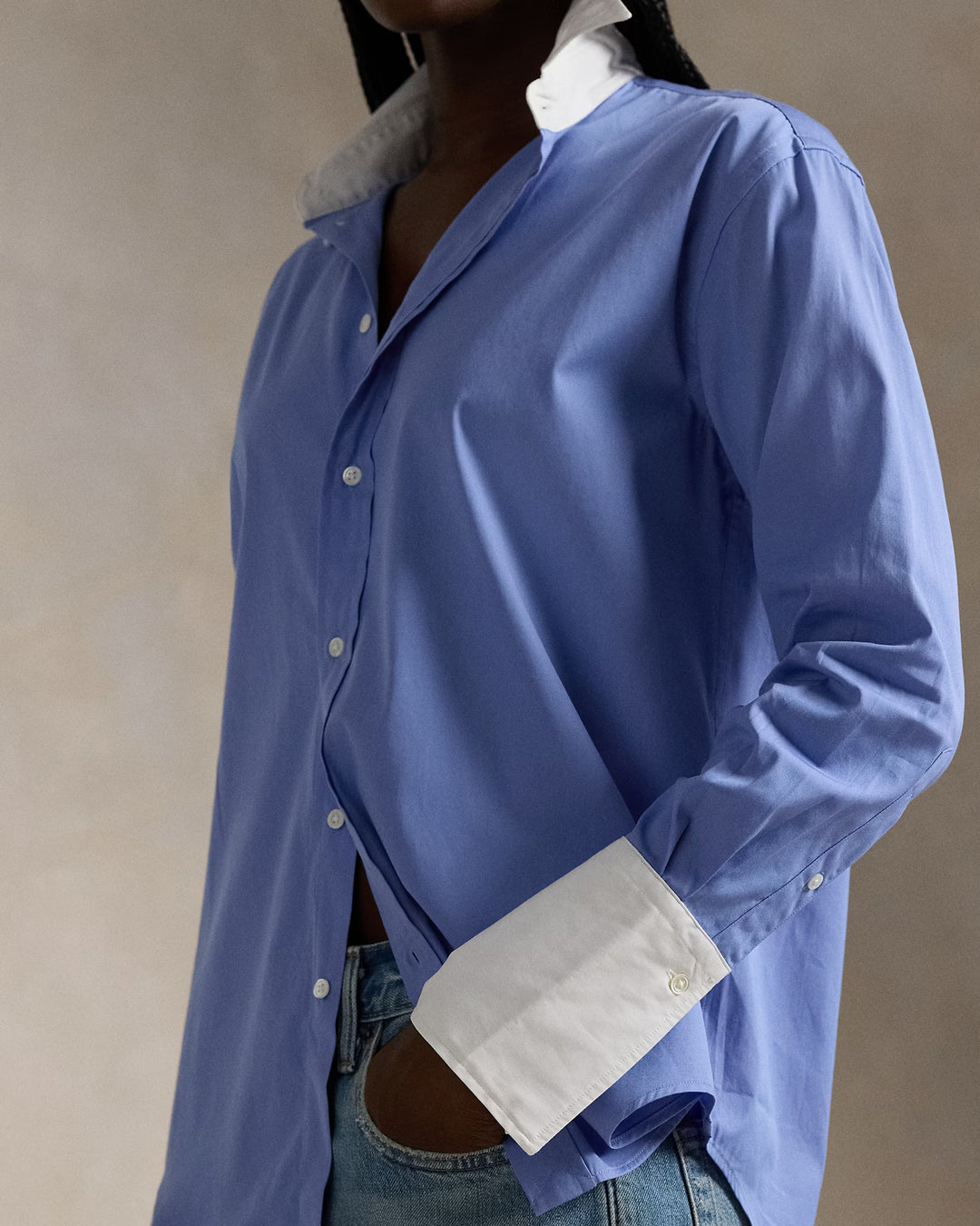 Ralph Lauren Extended-Cuff Cotton Shirt