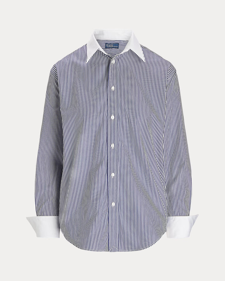 Ralph Lauren Extended-Cuff Striped Cotton Shirt
