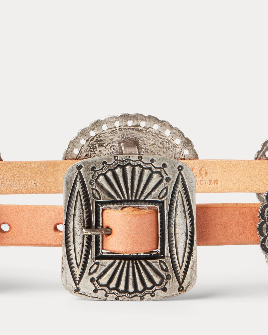 Ralph Lauren Metal-Accent Leather Belt