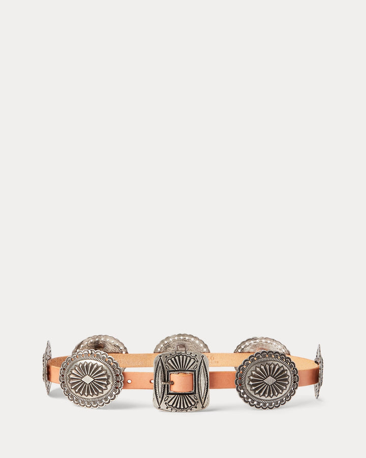 Ralph Lauren Metal-Accent Leather Belt