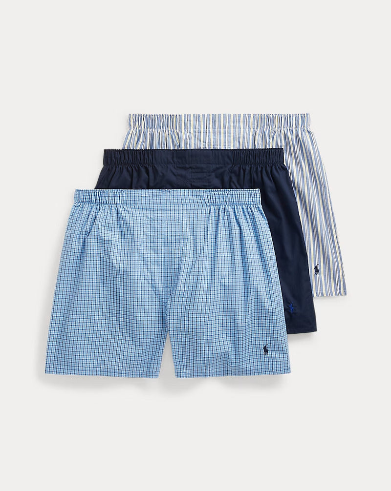 Ralph Lauren Classic Woven Cotton Boxer 3-Pack