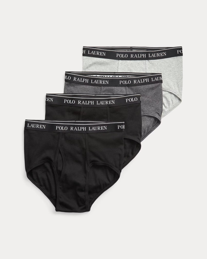 Ralph Lauren Cotton Wicking Mid-Rise Brief 4-Pack