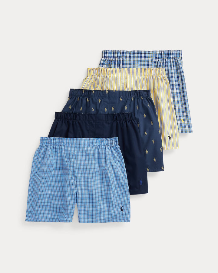 Ralph Lauren Classic Woven Cotton Boxer 5-Pack