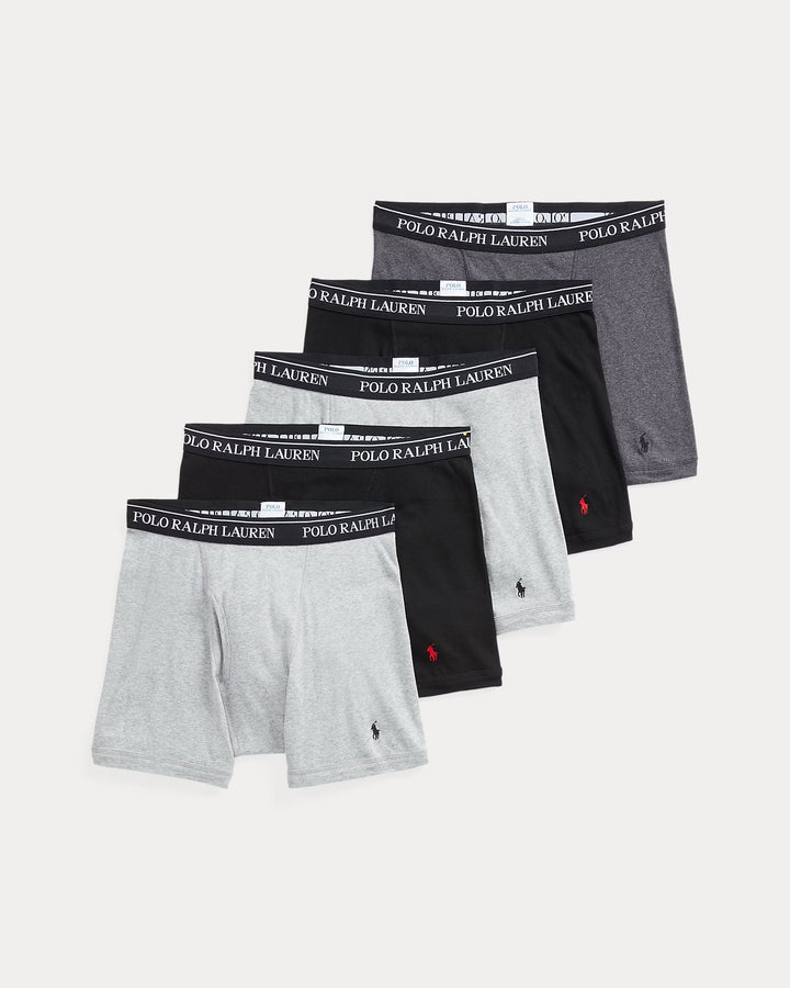 Ralph Lauren Cotton Wicking Boxer Brief 5-Pack