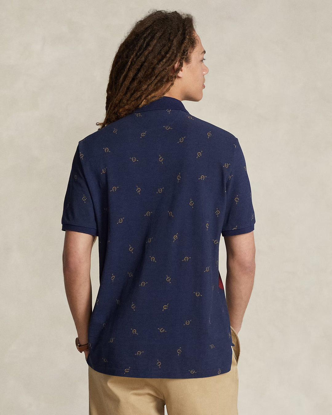 Ralph Lauren Classic Fit Saddle-Print Mesh Polo Shirt