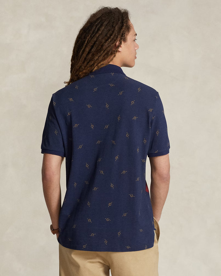 Ralph Lauren Classic Fit Saddle-Print Mesh Polo Shirt