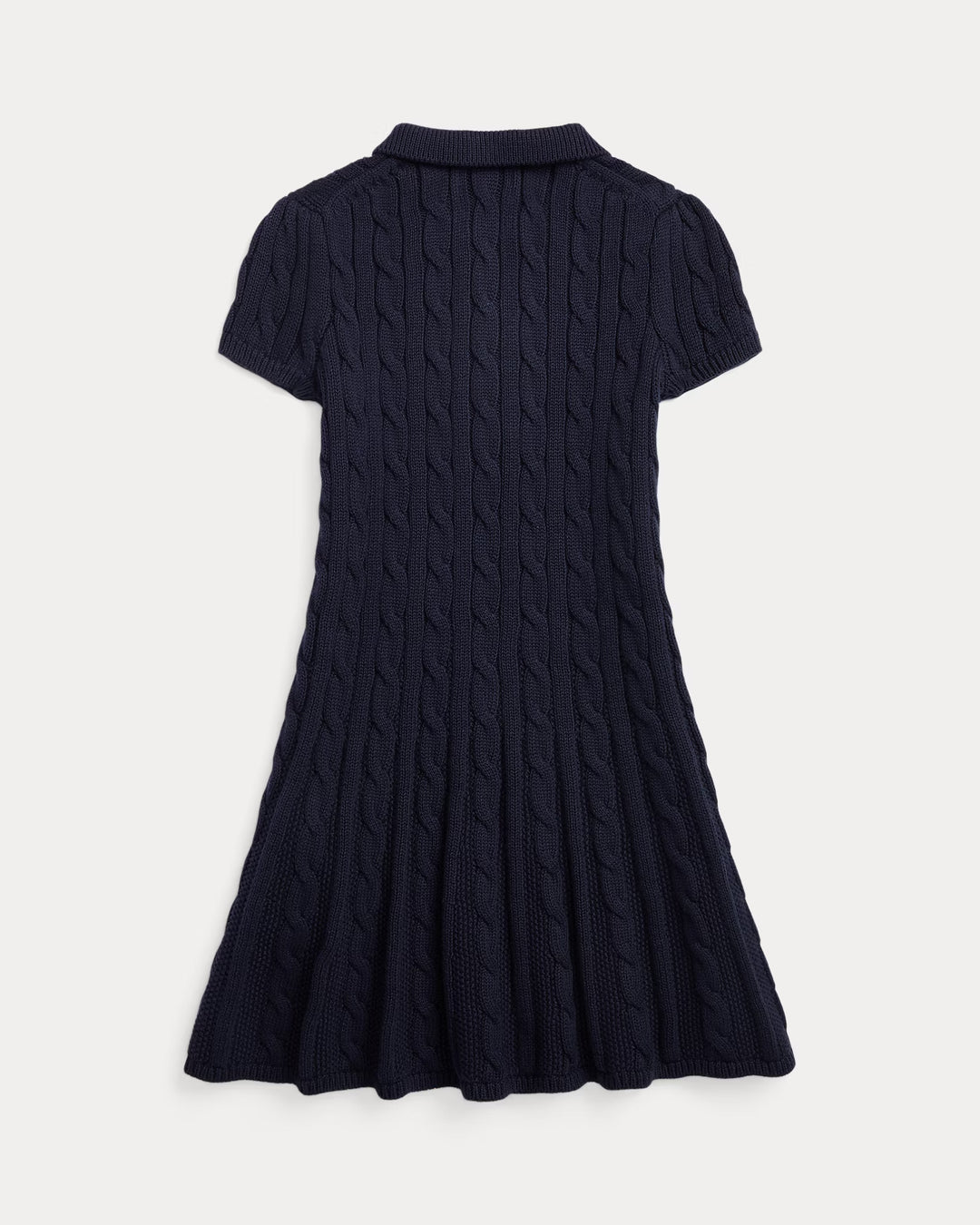 Ralph Lauren Cable-Knit Cotton Polo Sweater Dress