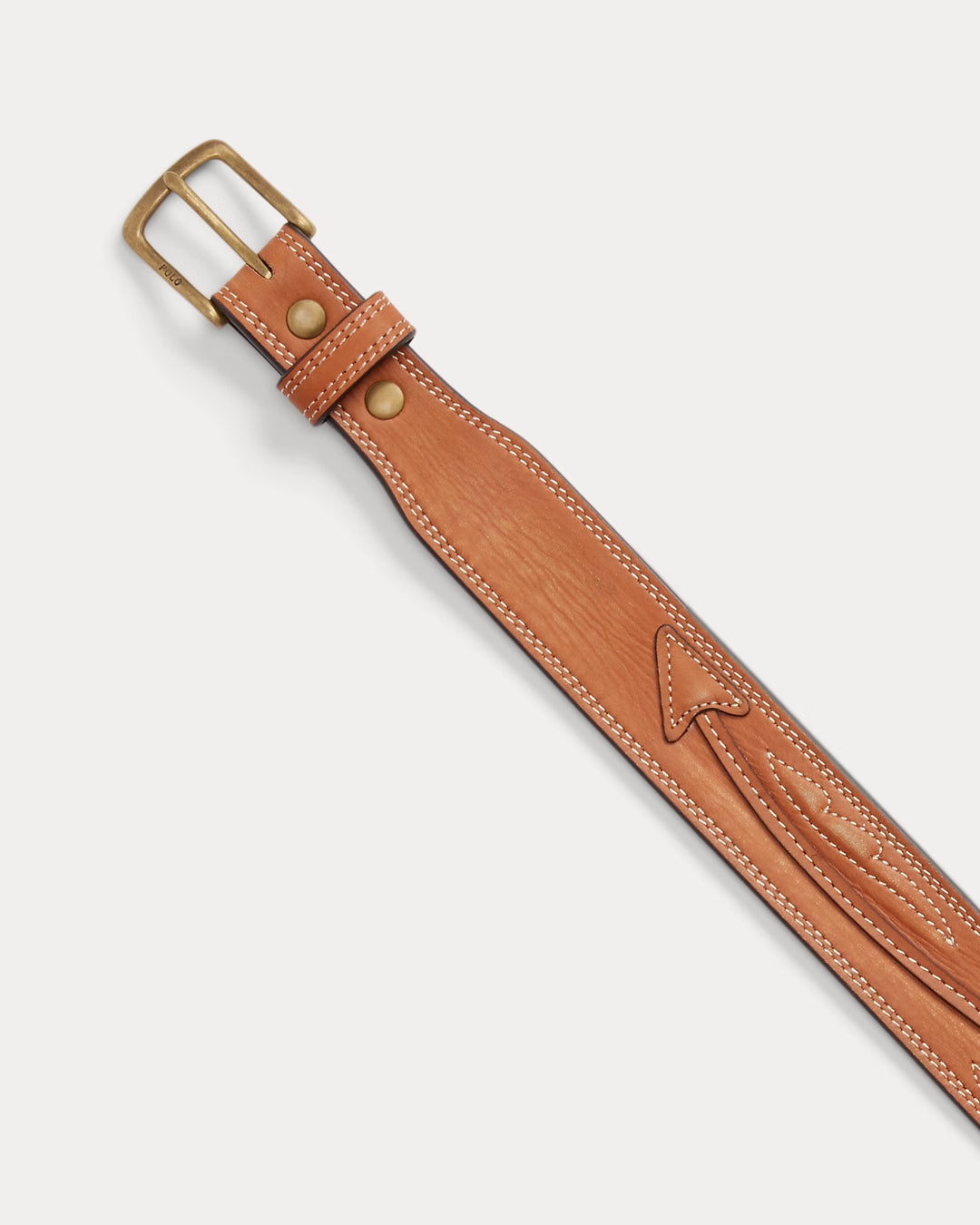 Ralph Lauren Topstitched Leather Belt