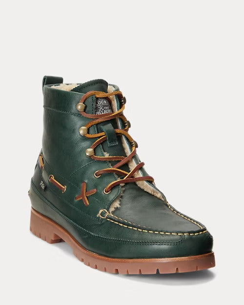 Ralph Lauren Ranger Faux-Shearling-Lined Leather Boot