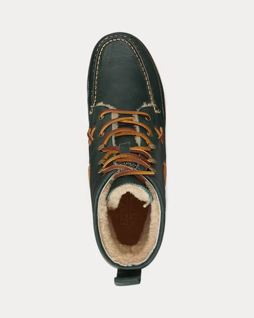 Ralph Lauren Ranger Faux-Shearling-Lined Leather Boot