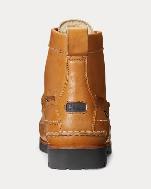 Ralph Lauren Ranger Faux-Shearling-Lined Leather Boot