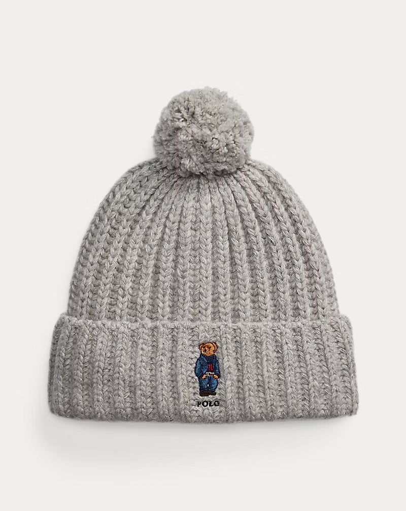 Ralph Lauren Polo Bear Rib Pom-Pom Beanie