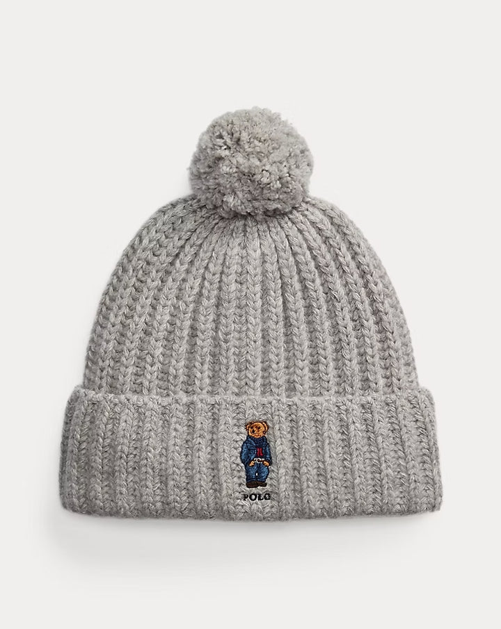 Ralph Lauren Polo Bear Rib Pom-Pom Beanie