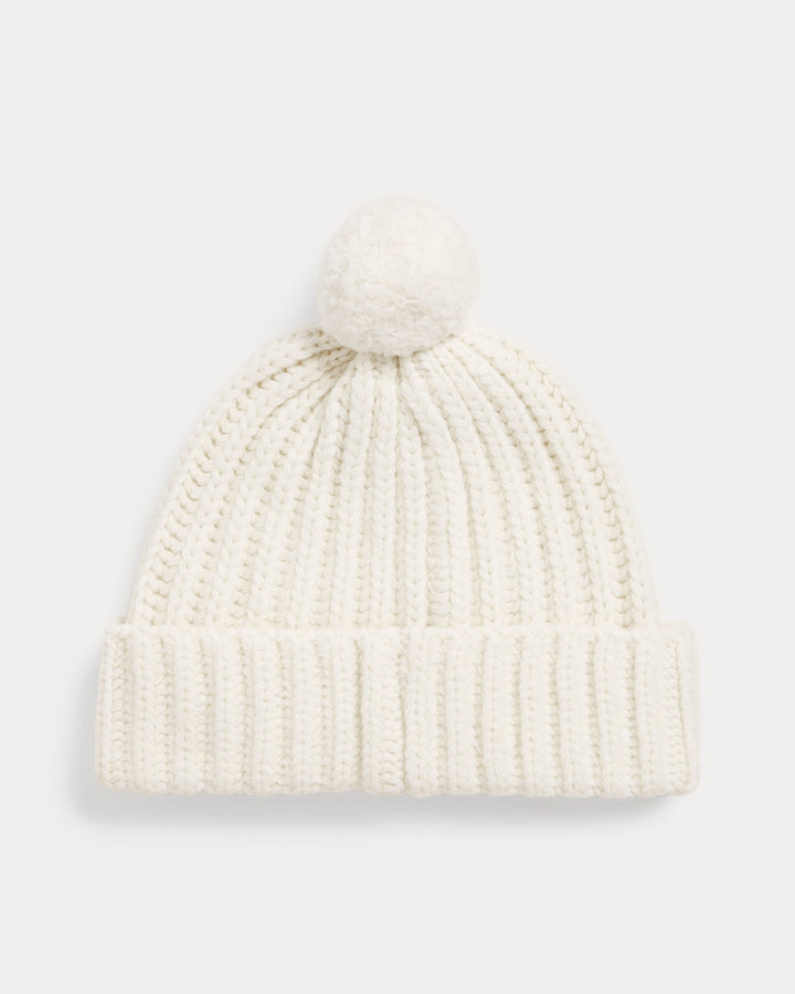 Ralph Lauren Polo Bear Rib Pom-Pom Beanie