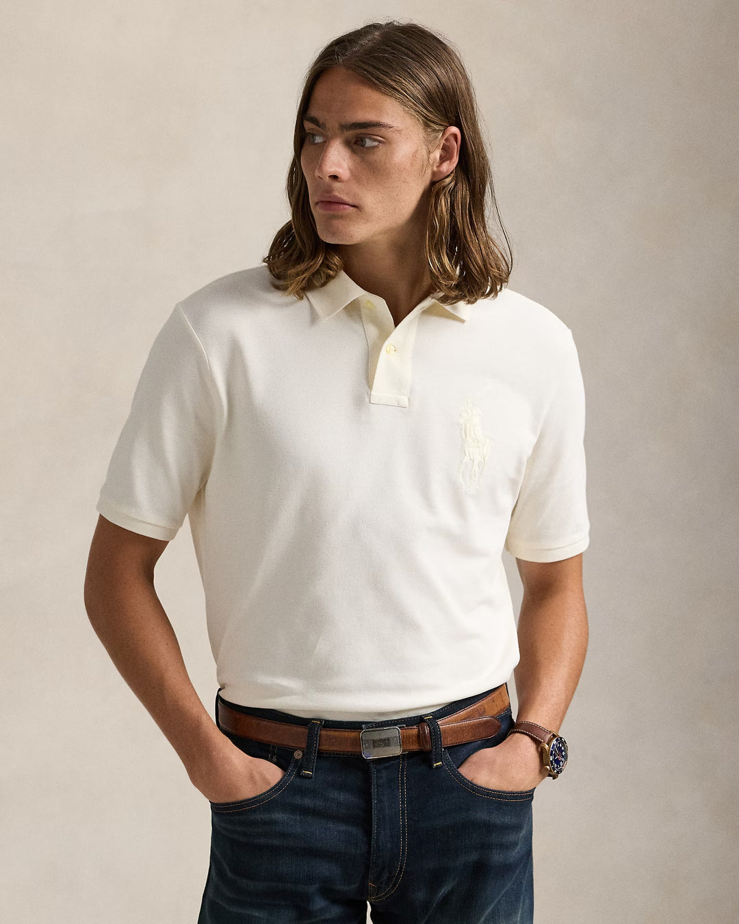 Ralph Lauren Classic Fit Big Pony Mesh Polo Shirt