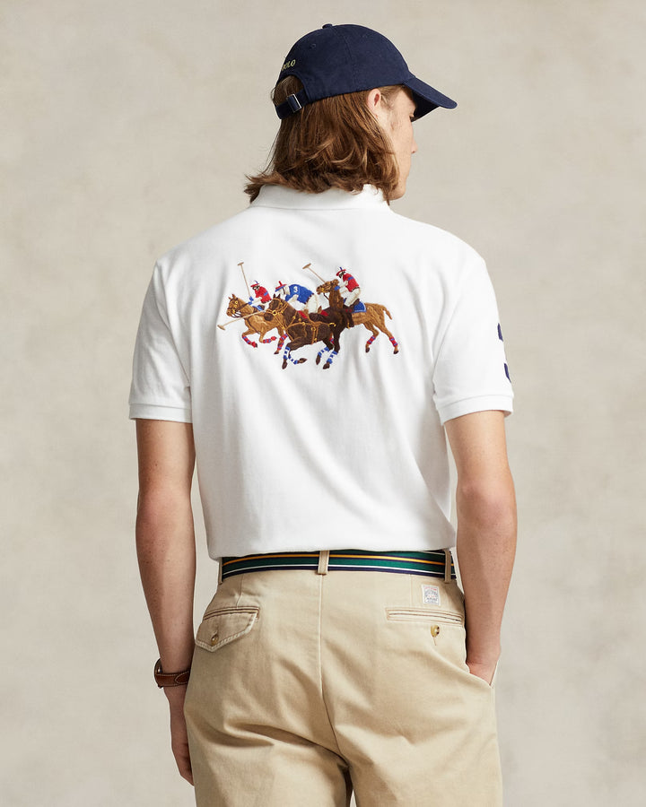 Ralph Lauren Classic Fit Triple-Pony Mesh Polo Shirt