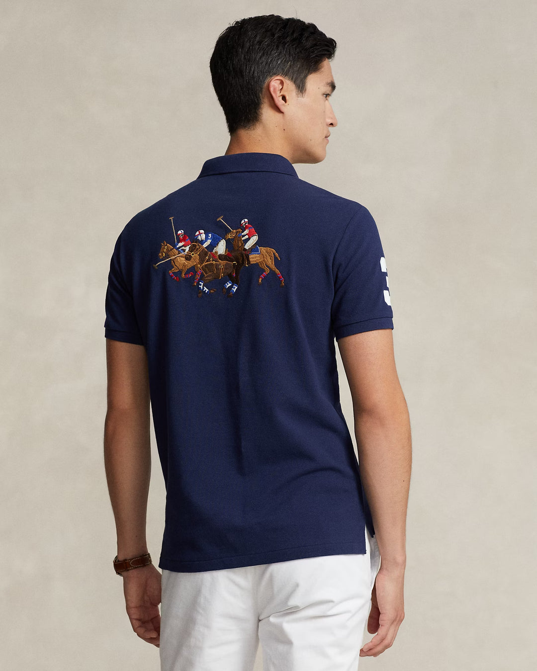 Ralph Lauren Classic Fit Triple-Pony Mesh Polo Shirt