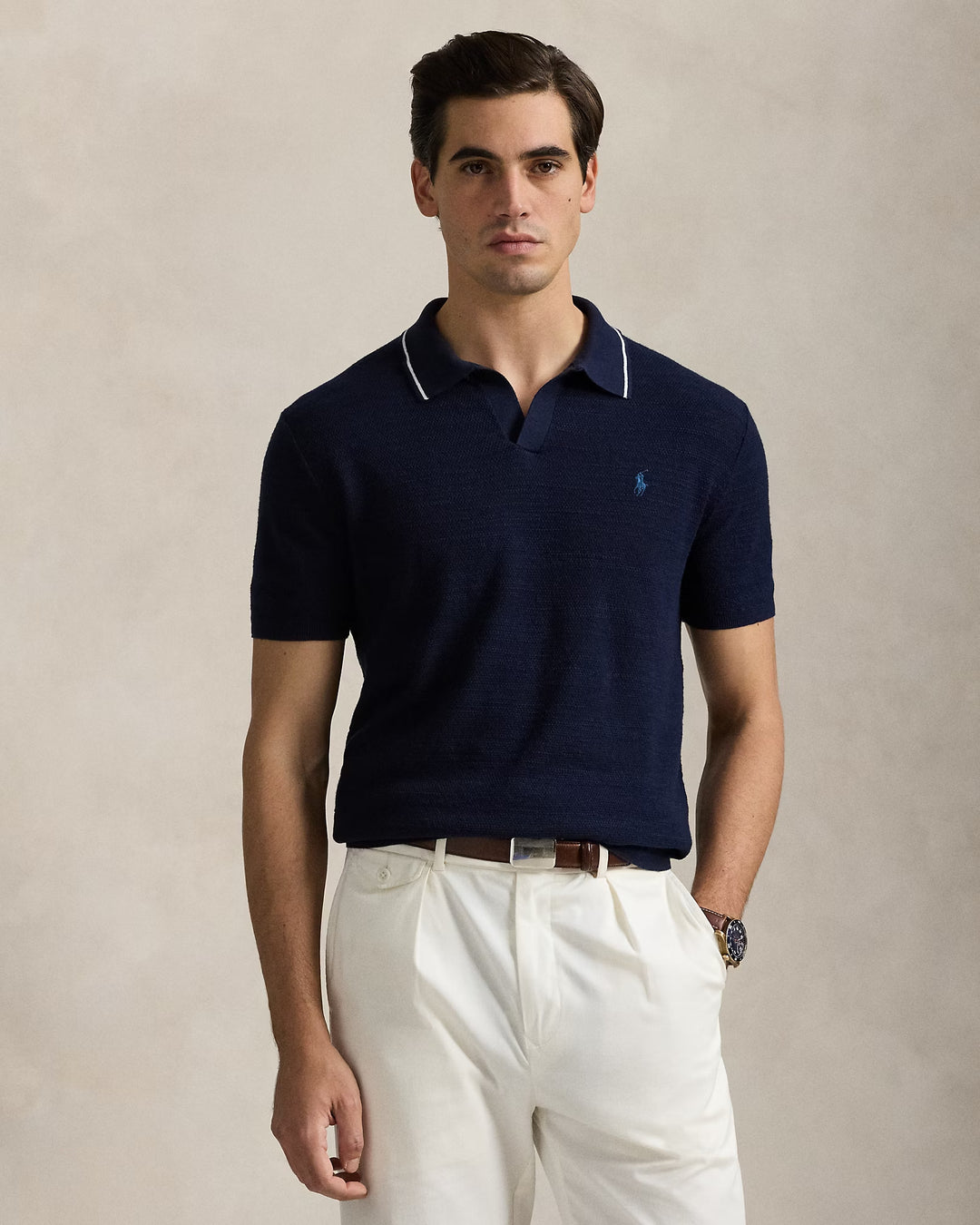 Ralph Lauren Textured Cotton-Linen Sweater