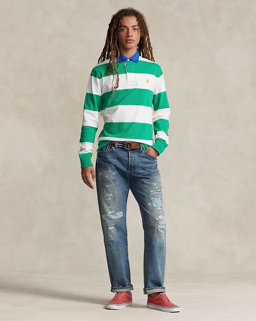 Ralph Lauren Classic Fit Striped Jersey Rugby Shirt