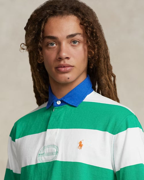Ralph Lauren Classic Fit Striped Jersey Rugby Shirt